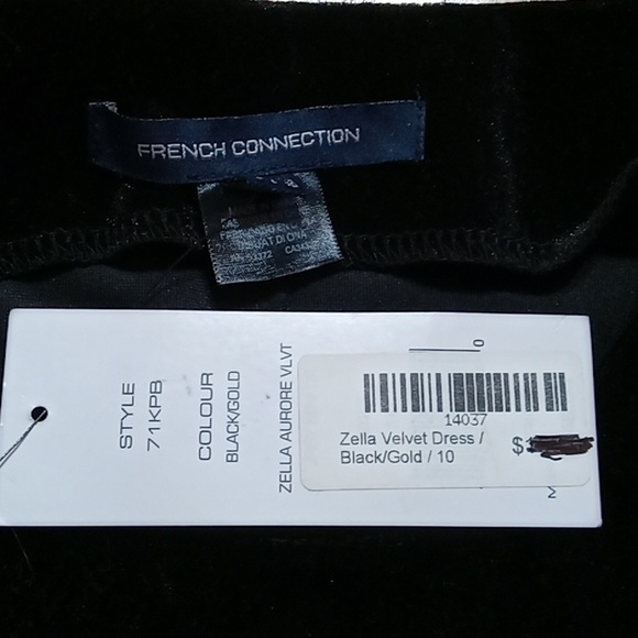 FRENCH CONNECTION 10 Women NEW DRESS Black Party Casual VELVET Cocktail - Picture 8 of 10